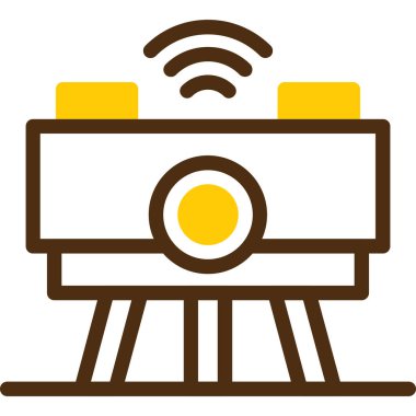 Kamera simgesi. Web için teleskop vektör simgelerinin özet çizimi