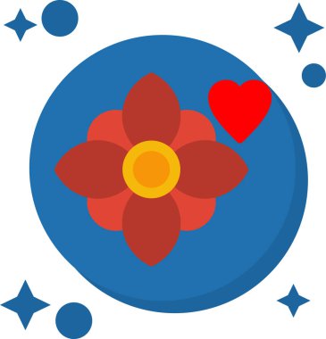 çiçek simgesi, vektör illüstrasyonu