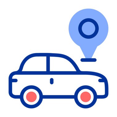 - Araba. Web simgesi basit illüstrasyon