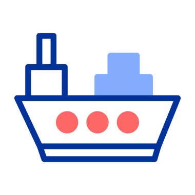 Gemi. Web simgesi basit illüstrasyon