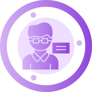 Adamım. Web simgesi basit illüstrasyon