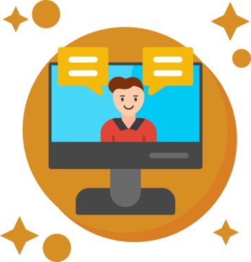 Sosyal medya sohbetli bilgisayar masaüstü