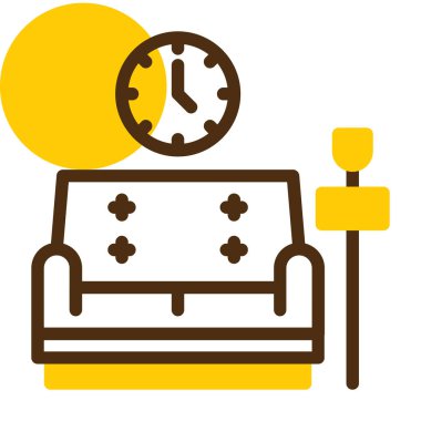 Otel odası ikon vektör illüstrasyonu