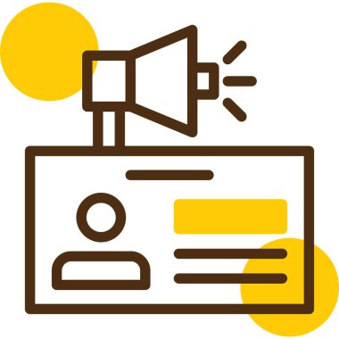 Konuşmacı. Web simgesi basit tasarım