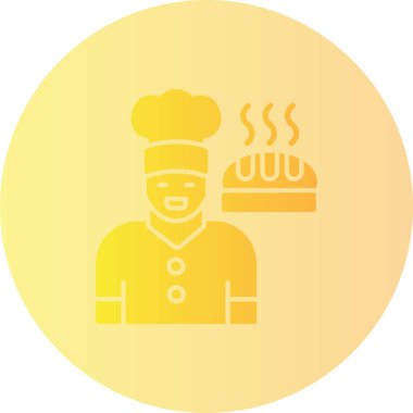 Şef vektör simgesi modern basit tasarım