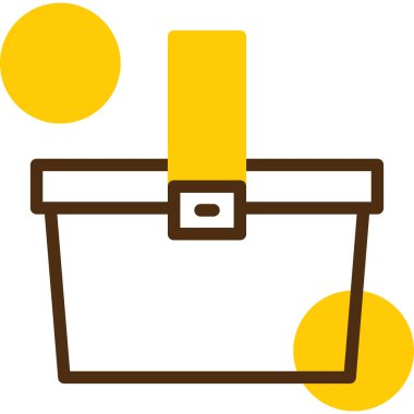 Sepet simgesi, vektör illüstrasyonu