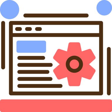 Tarayıcı. Web simgesi basit illüstrasyon