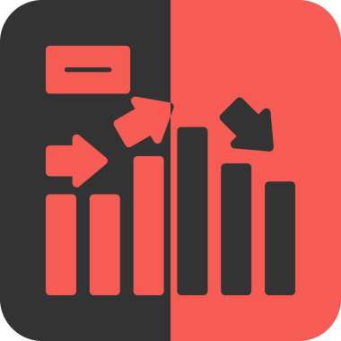 çubuk şeması düz simgesi
