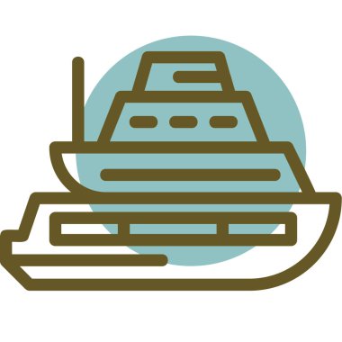 Tekne. Web simgesi basit illüstrasyon