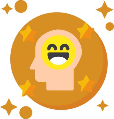 Mutlu emoji simgesi, vektör illüstrasyonu