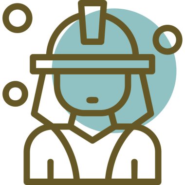 Şapkalı bir robotun vektör çizimi