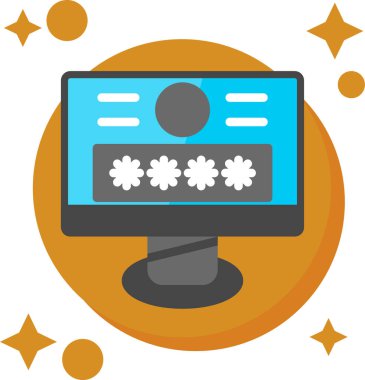 düz biçimli parola erişim güvenlik simgesi