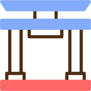 bariyer yapı simgesi, vektör illüstrasyonu