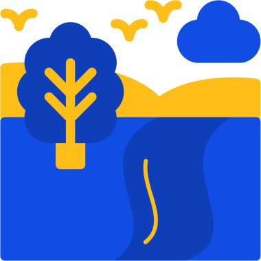 tarımsal alan simgesi düz stil