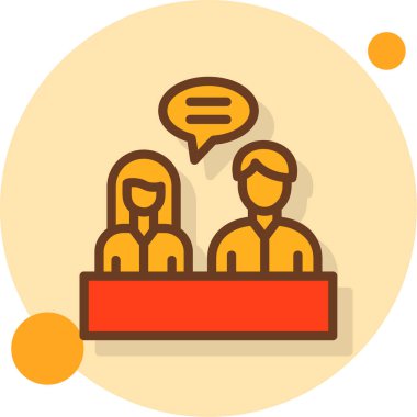 İnsanlar vektör illüstrasyon tasarımı ile tanışıyor