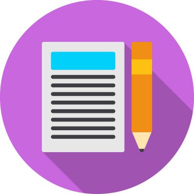 Kalem. Web simgesi basit illüstrasyon