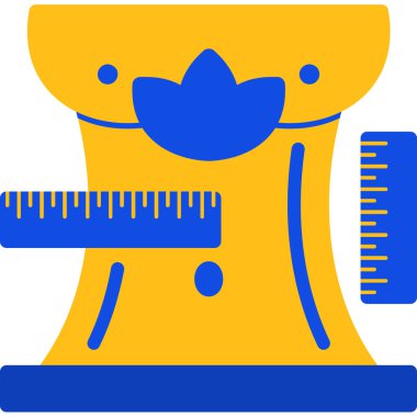 ölçüm makinesi web simgesi, vektör illüstrasyonu