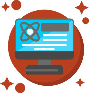 Simgeli bilgisayar tasarımı. teknoloji kavramı