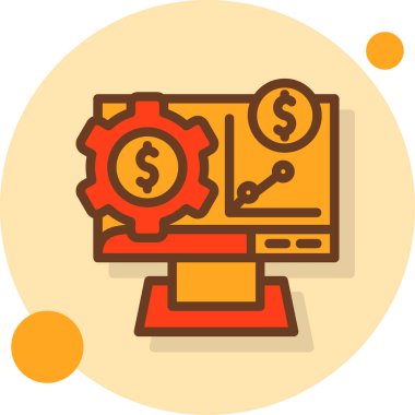 iş ve finans vektör simgesi