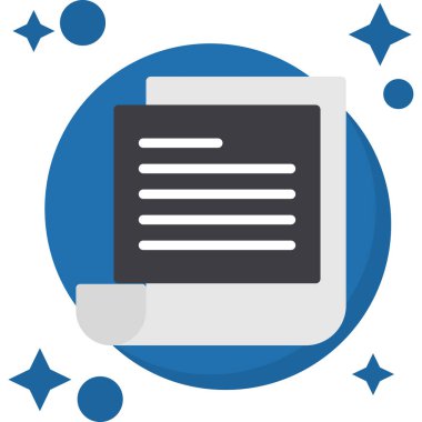 Belge. Web simgesi basit illüstrasyon