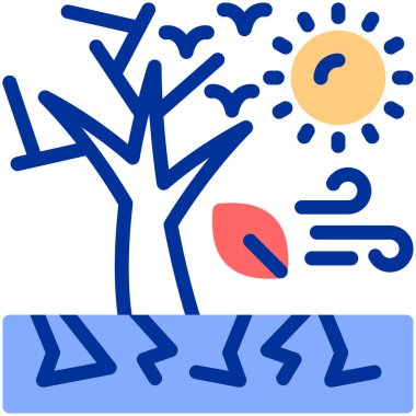 Ağaçlı bir adamın vektör çizimi