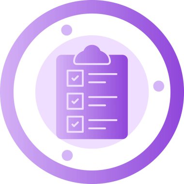 Kontrol listesi. Web simgesi basit illüstrasyon