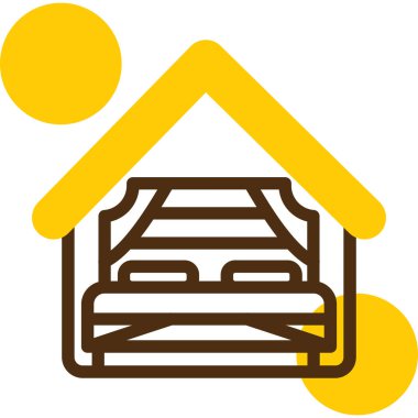 Bir ev simgesinin vektör illüstrasyonu