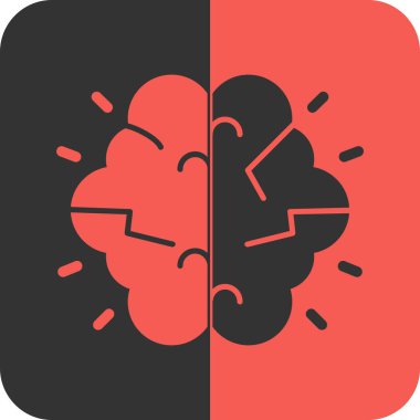 beyin ikonu vektör çizimi tasarımı