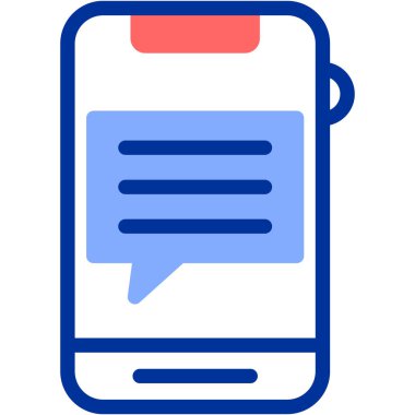 mobil ileti simgesi, vektör illüstrasyonu