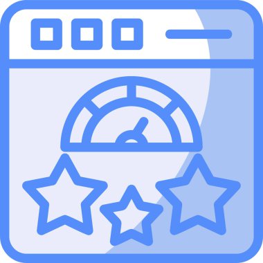 yıldız derecelendirme simgesi, vektör illüstrasyonu