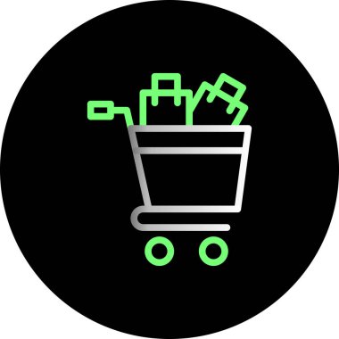 Sepet ikonu vektör illüstrasyonu