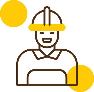 Mühendis. Web simgesi basit illüstrasyon