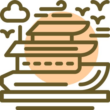 Bulut simgesi vektör illüstrasyonu