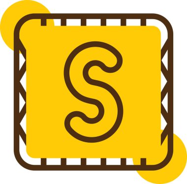 Bir harf simgesinin vektör illüstrasyonu