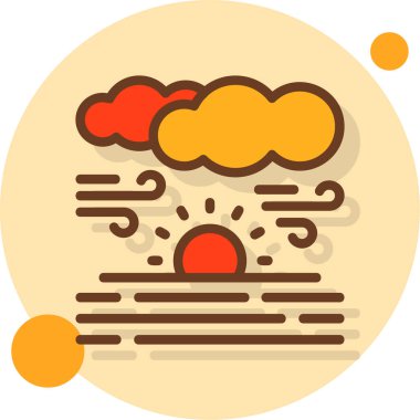 Hava durumu. Web simgesi basit illüstrasyon