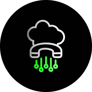 Soyut arkaplanda bulut simgesi izole edildi