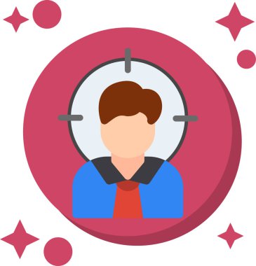 Yıldız simgesi olan bir adamın vektör çizimi