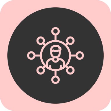 eşsiz kullanıcı vektör çizgisi simgesi