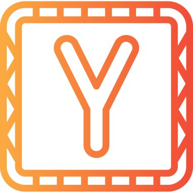 Y harfinin vektör illüstrasyonu