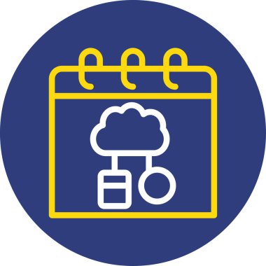 bulut depolama ikonu vektör illüstrasyonu