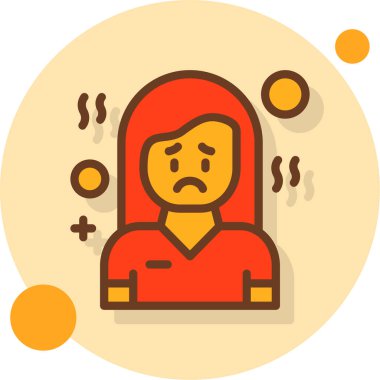 Üzgün adam. düz resimleme