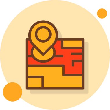 harita konum vektörü simgesi modern basit vektör illüstrasyonu