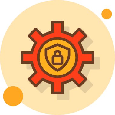 siber güvenlik simgesi, vektör, illüstrasyon tasarımı