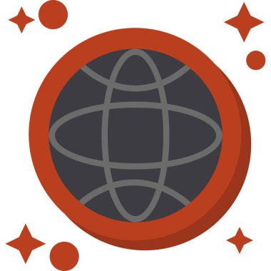 küre Dünya simgesi. vektör çizim