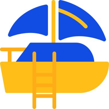 Tekne. Web simgesi basit illüstrasyon