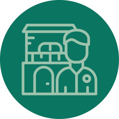 Çantalı bir adamın vektör çizimi