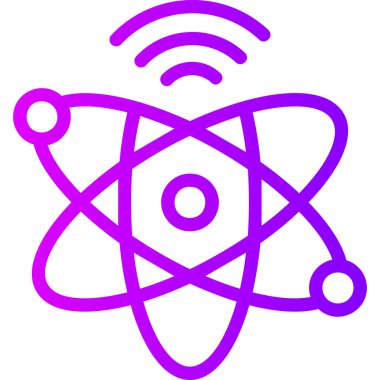 atom simgesi, vektör illüstrasyonu