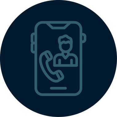 - Telefon. Web simgesi basit illüstrasyon