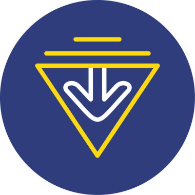 Yol işareti simgesi. İnce çizgi tasarımı. vektör illüstrasyonu