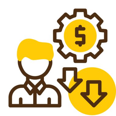 iş yönetimi simgesi vektör illüstrasyonu